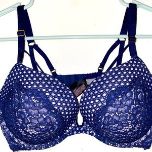Very Sexy Scandalous Blue Push Up Bra